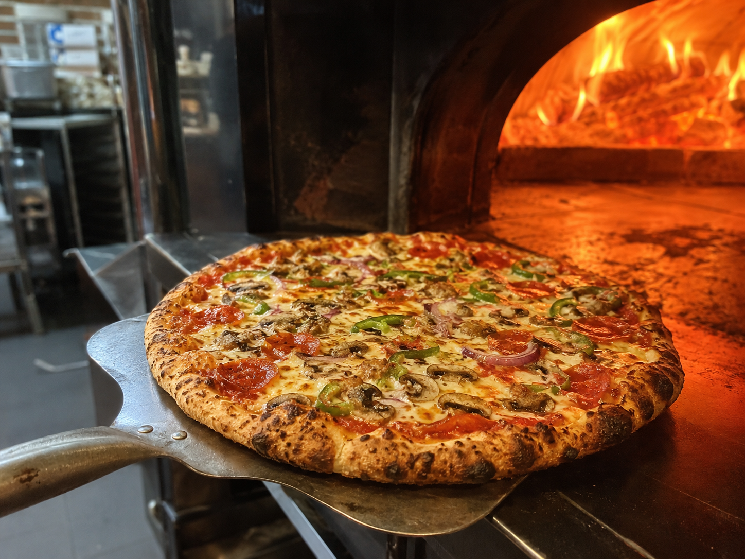 Pizza aus dem Steinofen